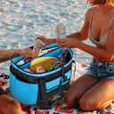 Fasrom XL Beach Tote Bag with Cooler Compartment, Large Mesh Beach Pool Bag with Wet & Dry Separation for Swim, Travel