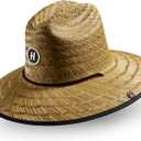 Straw Hat for Men & Women |Lifeguard Hat, Beach Hat & Sun Hat | Wide Brim for Sun Protection Solid Black XL