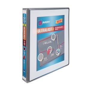 Avery Ultralast 3 Ring Binder, 1.5 Inch Slant Rings, 1 White Binder