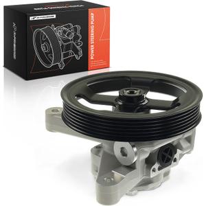 A-Premium Power Steering Pump, with Pulley, Compatible with Acura RL 2005 2006 2007 2008, 3.5L Gas, Replace # 56100RJA015, 56100-RJA-005
