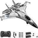 Rc Plane F-22, Stealth Raptor Remote Control Airplane 3 Channel Stunt Fighter with 3 Modes Xpilot Stabilization System Easy Fly for Beginners, Aircraft Toy Gift for Adults