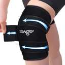 NEWGO Gel Knee Ice Pack Wrap for Pain Relief, Hot Cold Therapy Knee Cold Pack Breathable & Flexible Gel Wrap with Adjustable Strap for Arthritis, Injuries & Post-Surgery Recovery