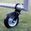 BOODVON Gate Wheel Gate Caster Kit with 1-5/8" Thru 2" Frames, 6 Inch Heavy Duty Gate Support Helper Wheel for Chain Link Fence Swing, Black, 1 Pack