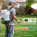 VAXMAY Backpack Sprayer 4.2 Gallon Battery Powered, 100 PSI Electric Garden Sprayer Works with Makita 18V Battery, Weed Lawn Yard Sprayer with 42" Telescopic Wand, 5 Nozzles, 2.5Ah Battery & Charger