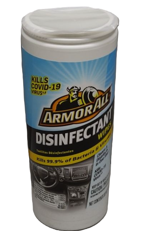 Armor All Car Disinfectant Wipes, Car Cleaning Wipes for Cars, Trucks, Motorcycles, 30 Wipes