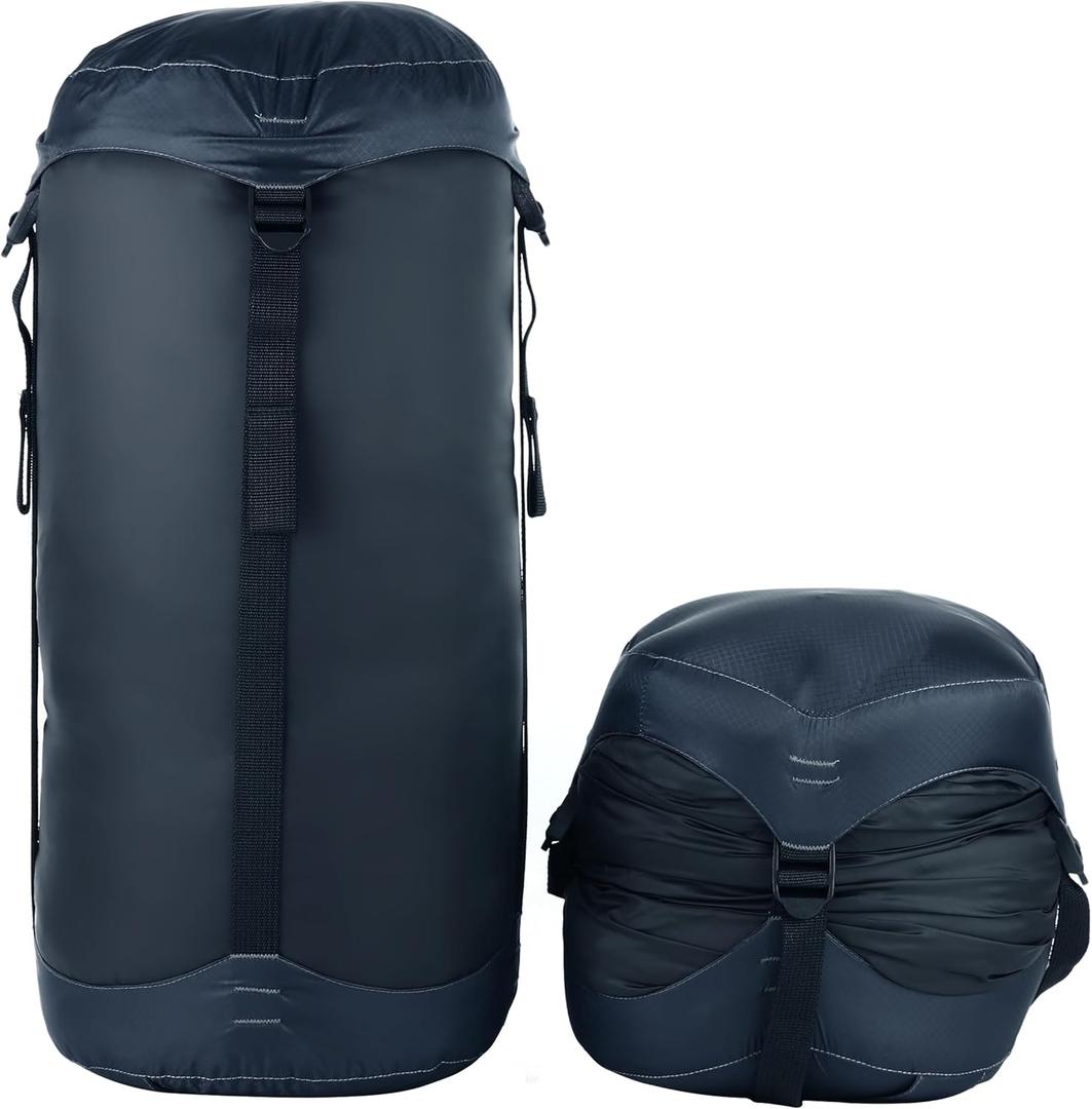 Compression Stuff Sack 6L, 8.5L, 10L, 13L, 16L, Water Resistant Lightweight Compact with Ripstop Fabric Sleeping Bag Sack with Drawstring Closure for Camping, Backpacking, Traveling(E638)