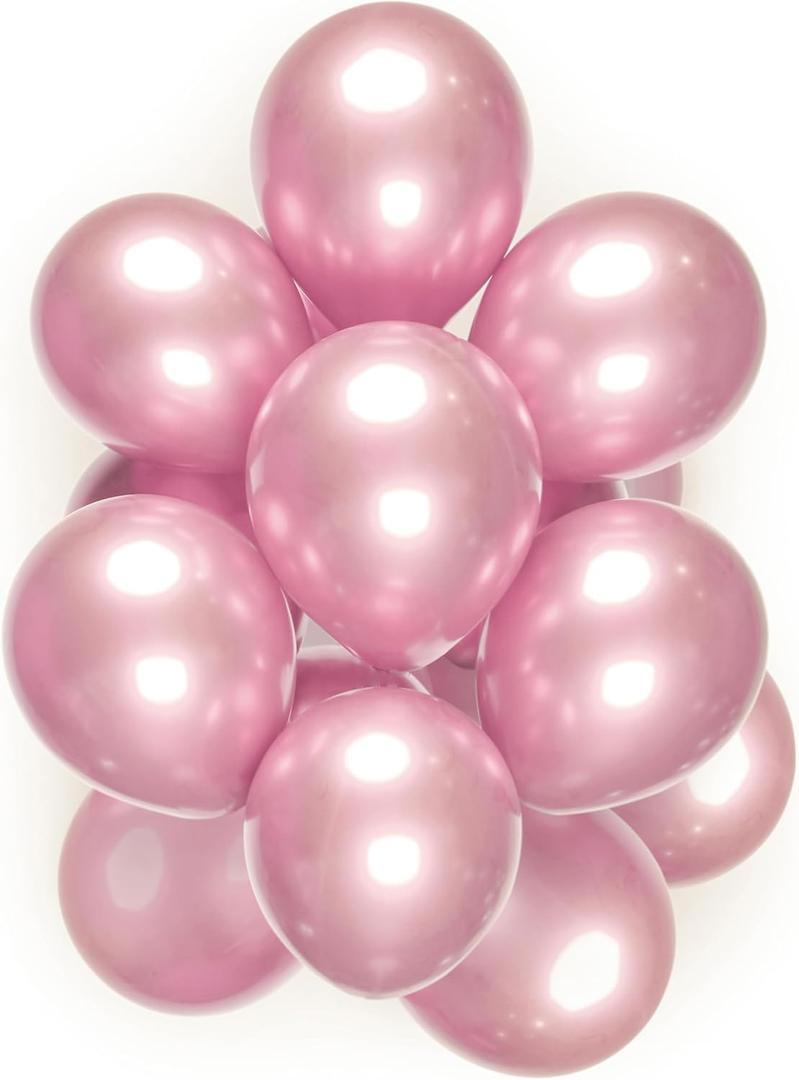 Light Pink Metallic Balloons Metallic 12-inch Light Pink Balloons,50pcs Light Pink Metallic Balloon Light Pink Party Birthday Decorations Balloons