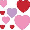 Geyee 240 Pcs Heart Paper Cutouts for Valentine Crafts Classroom Decorations Bulletin Board Assorted Sizes Heart Shaped Paper for DIY Projects Love Peace Craft Activities, 4 Sweet Colors