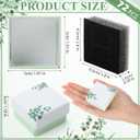 Yinkin 72 Pcs Jewelry Ring Gift Boxes Bulk 2 x 2 x 1.2 Inch Ring Necklace Earring Boxes for Weddings Christmas