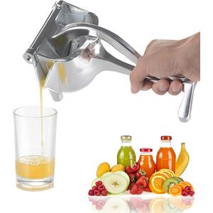 Large Lemon Squeezer, Aluminium Alloy Manual Fruit Citrus Juicer, Heavy Duty Hand Press Orange Juicer, Lemon, Pomegranate and Lime, Easy Squeeze Extractor Tool, Bonus 6 Pcs Filter Bags