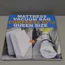 Mattress Vacuum Bag for Moving, Vacuum Seal Mattress Bag for Memory Foam or Inner Spring Mattresses, Compression and Storage for Returns, Leakproof Valve and Double Zip Seal (Queen/Full/Full-XL) (Clear)