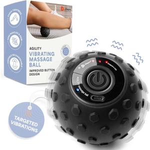Lifepro 4-Speed Vibrating Massage Ball - Peanut Massager and Vibrating Foam Roller for Fitness, Mobility, and Relaxation - Compact and Portable Design (One Size)