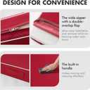 MIULEE Red Outdoor Seat Cushion 22x22 Inch Waterproof & 3 Year Fade Resistant Deep Seat and Back Cushion for Patio Furniture Chair Sofa Couch with Handle and Adjustable Straps