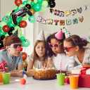 Pixel Balloon Arch Garland Kit - Miner Birthday Decorations Banner Black Green Brown Game Controller Mylar Balloons Miner Balloon Arch kit Pixel Game Birthday Party Decorations for Boys