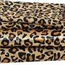 Beatrice Home Fashions 100% Luxury Satin Polyester Sheet Set, Full, Leopard