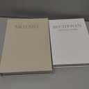 Decorative Books Set of 2, Beautiful Linen Boxes Decor Coffee Table Bookshelf or Mantle, Aesthetic Fake Books for Modern Home Decoration, Keepsake Photo Storage Box (Brown-Beige)