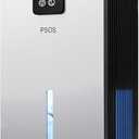 Dehumidifier, Dehumidifiers for Home, 98 OZ Water Tank, (1000 sq.ft) Quiet Dehumidifier for Basement Bedroom Bathroom with Humidity Display, Auto Shut Off, Relaxing 7 Color Ambient Light, Sliver