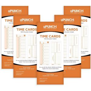 uPunch 500 Time Cards for CR1000 Digital Time Clock and Date Stamp