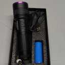 WINDFIRE Black Light Flashlight 365nm, UV Flashlight Rechargeable with LCD Display, 30W High Power Blacklight for Pet Urine Detection, Rocks, Scorpions, Resin Curing, Blood Tracking, Uranium Glass