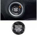 Compatible with Charger Challenger Engine Start Stop Button Cover Keyless One Click Push Start Button Trim Sticker for Durango Jeep Compass Grand Cherokee,Real Carbon Fiber(Black)