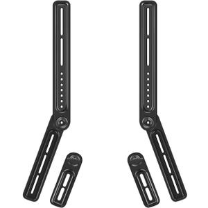 TNP Soundbar Mount Bracket Under TV or Above - Universal Sound Bar TV Mounting Kit with Adjustable Swivel & Detachable Extension Plates Compatible with LG, Vizio, Bose, Samsung & More, Up to 33 Lbs