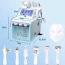 7 in 1 Facial Machine for Skin Care, Hydro Facial Machine with Vacuum Extraction & LED Mask, Deep Cleansing & Hydration Beauty Device for Home Use