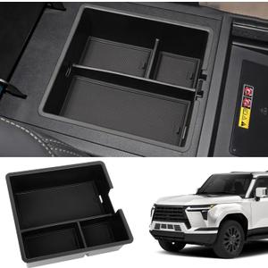 Psler Center Console Organizer - Fit for Lexus GX550 GX 550 2024 2025 Armrest Tray Storage Box for 2024 2025 GX 550 GX-550 Overtrail/Premium/Luxury ABS Car Interior Accessories (NOT Fit with Cool Box)