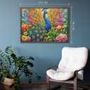 Stained Glass Peacock Puzzles for Adults 1000 PiecesMosaic Bird Peacock Garden Flower Jigsaw Puzzle ArtColorful Impossible Hard Challenge for Adults