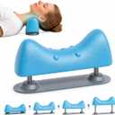 Adjustable Neck Stretcher Device with Screw Micro-Adjustment, Cervical Traction for Neck Pain Relief, Ergonomic C-Curve for Controlled Daily Stretching