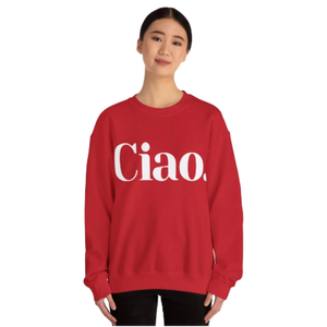 Crewneck Sweater "Ciao", Red, XXL