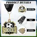 Ecation Medals with Neck Ribbons Sports Awards Medals Soccer Baseball Team Awards Softball T-Ball Flag Football Trophy Cheer up Favors for Sports Competitions Celebration Gift