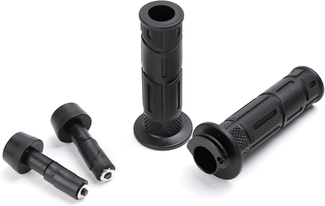 Minho Motorcycle Handle Grip in Rubber Material Compatible with Yamaha Zuma 50cc 125cc,Black Color