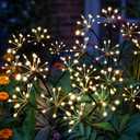 Solar Christmas Lights Outdoor, Solar Garden Decor, Outdoor Christmas Decorations, Gardening Supplies, Solar Powered Lights Waterproof for Yard Patio, Fairy Decor Firwork(4 Pack)