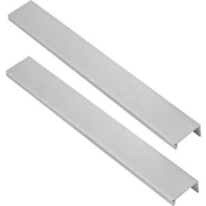 LC LICTOP 9.84 Inch Silver Finger Pulls for Cabinet 6Pcs, 7.56 Inch Hole Spacing, Aluminum Alloy Edge Pulls Furniture Handle, Back Mount Concealed Handles for Cupboard, Drawer, Dresser, Wardrobe