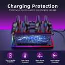 Switch 2 Controller Charger-Dock for Switch 2 JoyCon, with LED Indicator Portable Dual-Direction Magnetic Fast Charger Station,Accessories with USB Type-C Cord [with Wrist Straps]