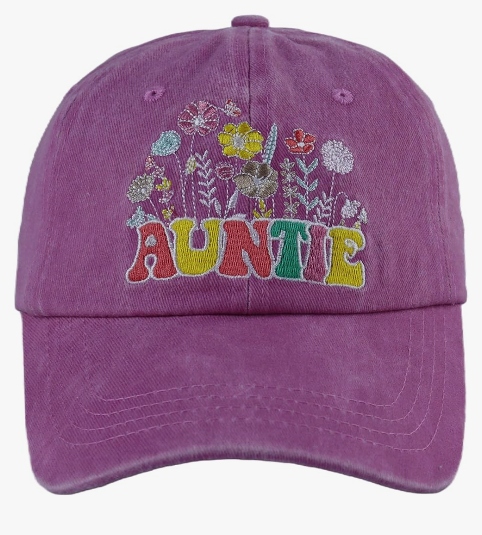 Gifts for Grandma Auntie Mama Abuelita, Adjustable Embroidered Cotton Funny Baseball Cap (Pink)