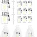 12 Pcs Holy Water Bottle Keychain with Catholic Christian Glass Watering Vial Cross and Sticker Holy Water Vial Set for Church Wedding Party Favors Gift Set Baptism Favors Communion Catholic