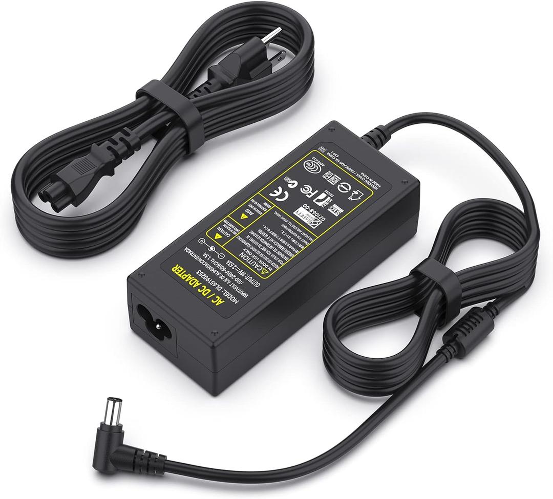 19V Power Cord for Samsung TV 32" UN32J4000, UN32J4000AF, UN32J400DAF, UN32J400DAFXZA, UN32J5205, UN32J5205AF, UN32J5205AFXZA, UN32J5003, UN32J5003AF; Model A4819-FDY, BN44-00835A Power Supply Cord