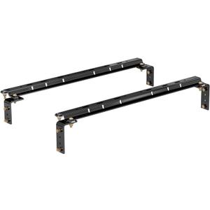 CURT 16100 Industry-Standard Gloss Black 5th Wheel Hitch Rails and Brackets