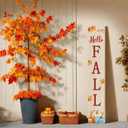 Fall Outdoor Decor Fall Porch Decor Wooden Decorations for Home Autumn Pumpkins Outside Thanksgiving Welcome Sign for Front Door 46.8 Inch