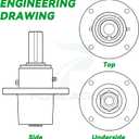 461663 Spindle Assembly Scag with 43592 Cutter Blade Spacer Replace 46631 46400 46020 43294 41001 41007 for Scag MAG III SCR42-25CH STZ52-20KH STHM-23CV SCZII-72V Scag 61 40 42 48 52 72 Decks
