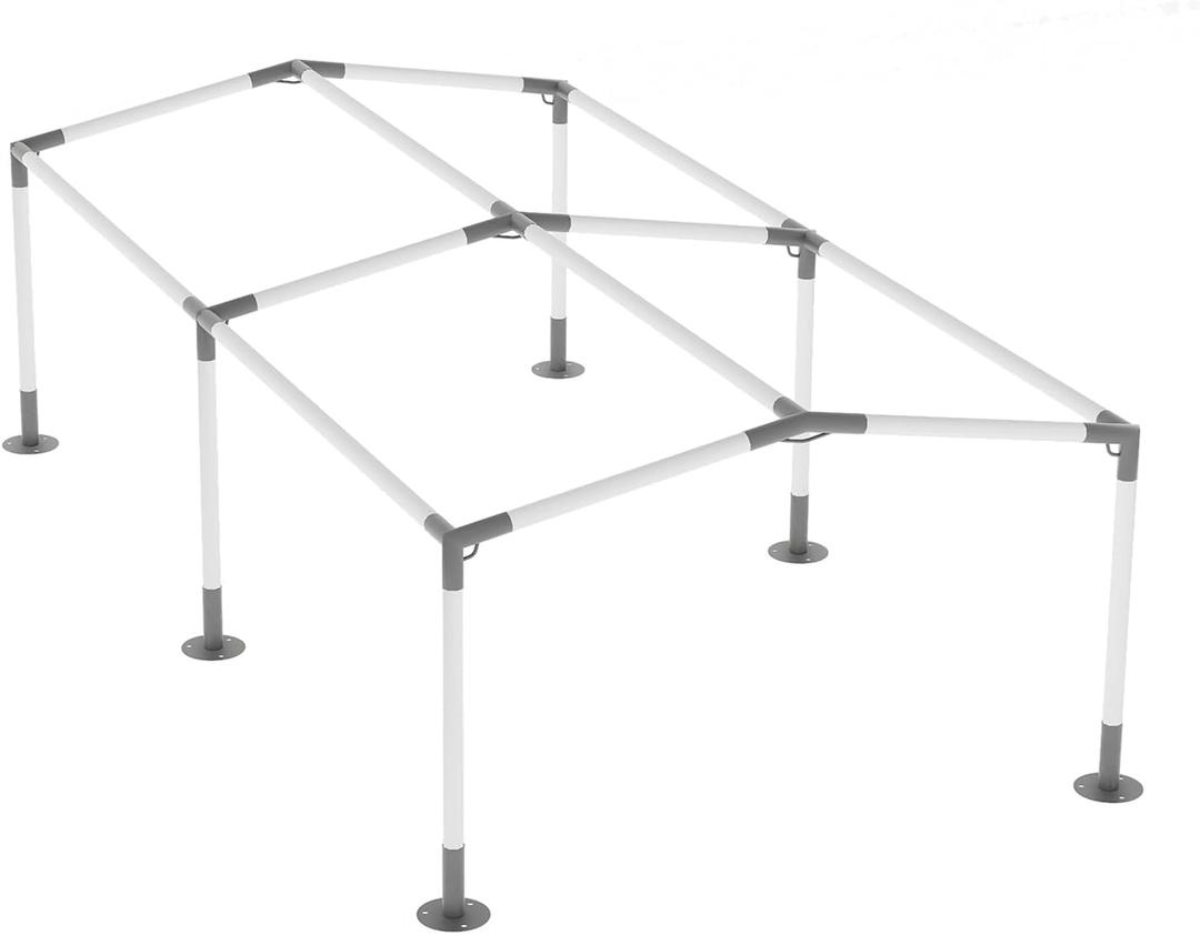 6 Leg Carport KitsLow Peak Canopy Fitting Kit with 1-3/8" ID, Galvanized Steel Carport Connectors, Shed Frame kit DIY Project