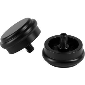 Finials for Curtain Rods 1 Inch or 7/8 Inch, Drapery Rod Ends 2 Pack, Black Replacement End Caps Only with M6 Standard Screws
