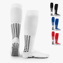 LUX Anti Slip Soccer Knee Socks,Non Slip Football/Basketball/Hockey Sports Grip Socks Black