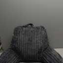 Blissful Diary Reading Pillow for Sitting in Bed, Flannel Back Pillow Bed Sitting Up for Adult & Children, Backrest Cushion for Sit Up in Couch or Floor, Dorm Essentials, Dark Gray