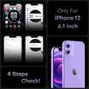 TOCOL for Phone 12 Case, Compatible with Magsafe Charger, Full Camera Protection, Drop Protection, Translucent Matte Phone Case for iPhone 12 6.1 inch Light Purple