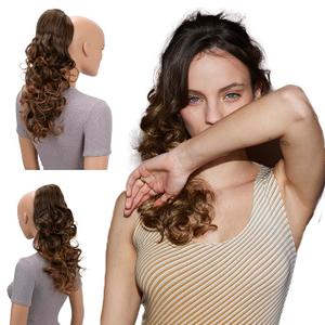 CAISHA 18" Hairpiece Ponytail Extensions Voluminous Wavy Brown Mix PH12