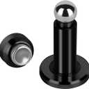 Adjustable Height Magnetic Door Stopper,Heavy Duty Magnetic Doorstop, 304 Stainless Steel Door Holder with Wall&Floor Mounted(Black)