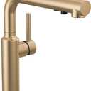 Delta Daneri Brushed Gold Kitchen Faucet with Pull-Out Sprayer, Modern Single Hole Kitchen Sink, Single Handle, Champagne Bronze 16879-CZ-DST