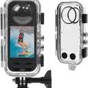 OKFUN Waterproof Case for Insta 360X3,40M/131FT Protective Underwater Dive Housing PC Shell Photography Shell with Bracket for Insta 360 x3 Action Camera Accessory Kits